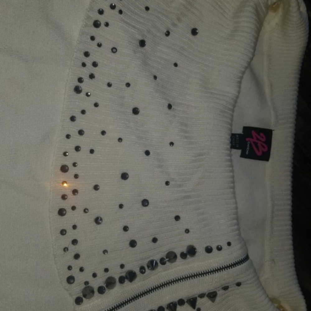 Bebe off shoulder cream sweater